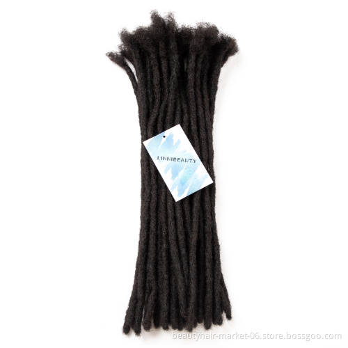 LinniBeauty Human Dreadlock Extensions Vendors,0.8cm Dread locks Hair,Free Sample 100% Handmade Human Hair Dreadlock Extension